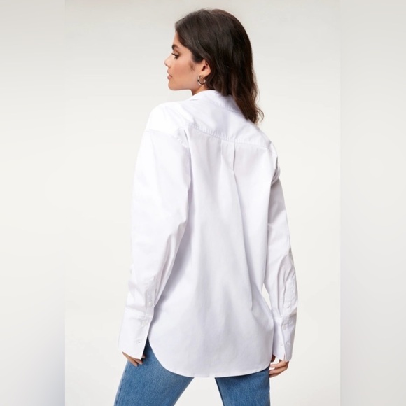 NWT Good American White Button-Up Shirt 
Evereve Women’s Size: 2 - Picture 3 of 12
